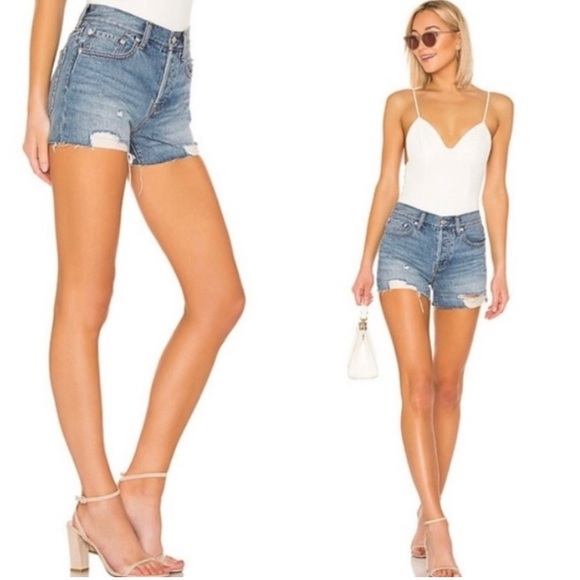 Free People Sofia Short Waves Denim Distressed shorts size 26 - Picture 4 of 12